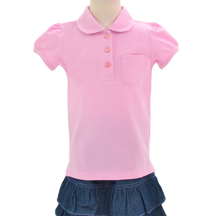 ポロシャツ(半袖・100cm) ピンク無地