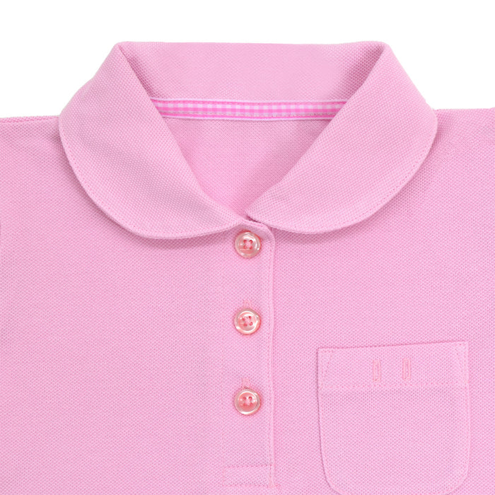 【アーリーサマーセール：40%OFF】 ポロシャツ(半袖・110cm) ピンク無地