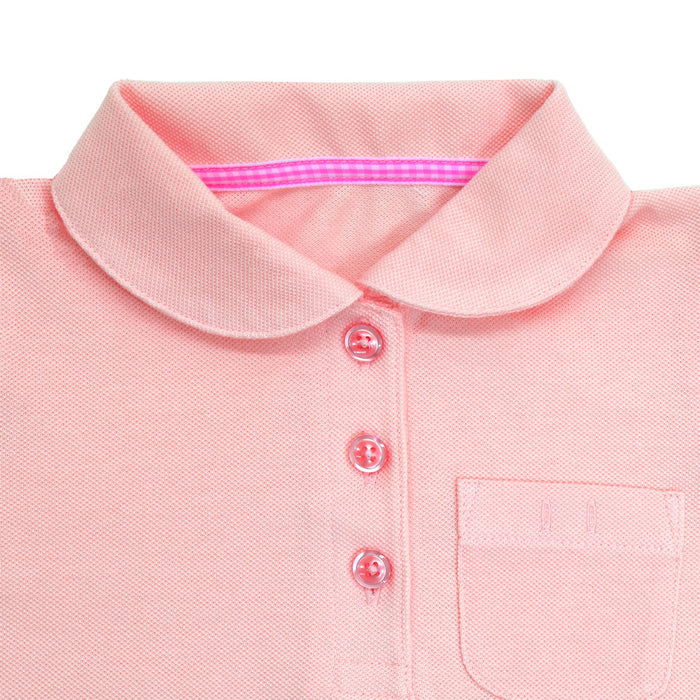 [SALE: 80% OFF] Polo shirt (short sleeve, 100cm) coral plain