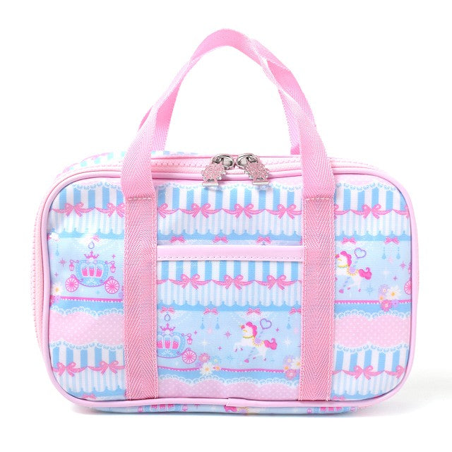 [SALE: 50% OFF] Sewing bag lace tulle and merry-go-round (light blue) 