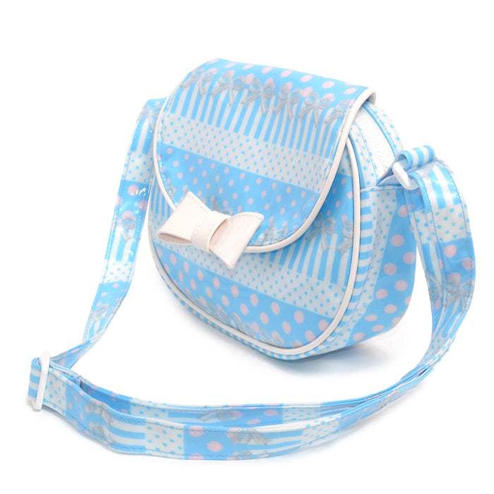 Pochette fascinated by polka dots and lace ribbons (light blue) 