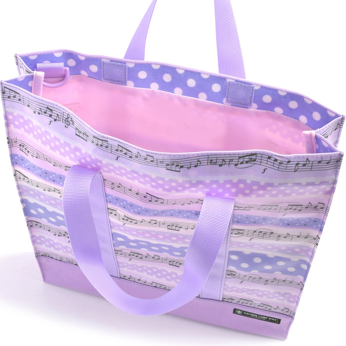 Vertical lesson bag/music bag Playing melody popping polka dot rhythm (lavender)