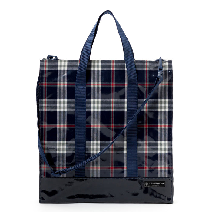 [SALE: 50% OFF] Vertical lesson bag, music bag, tartan check, navy 