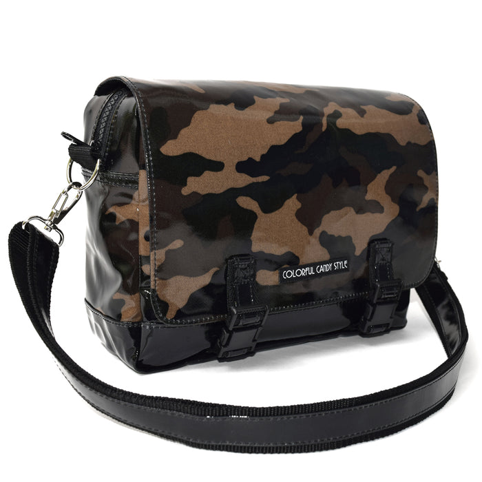 Shoulder bag middle type camouflage, moss green 