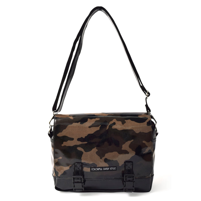 Shoulder bag middle type camouflage, moss green 