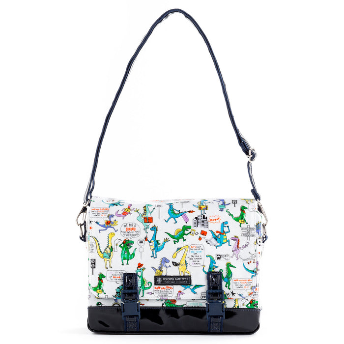 [SALE: 80% OFF] Shoulder bag middle type Dinosaur Town is very busy 
