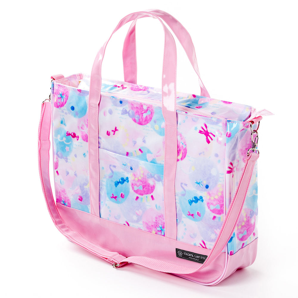 レッスンバッグ マチ付きファスナー ふわふわキュートなキャンディポップ