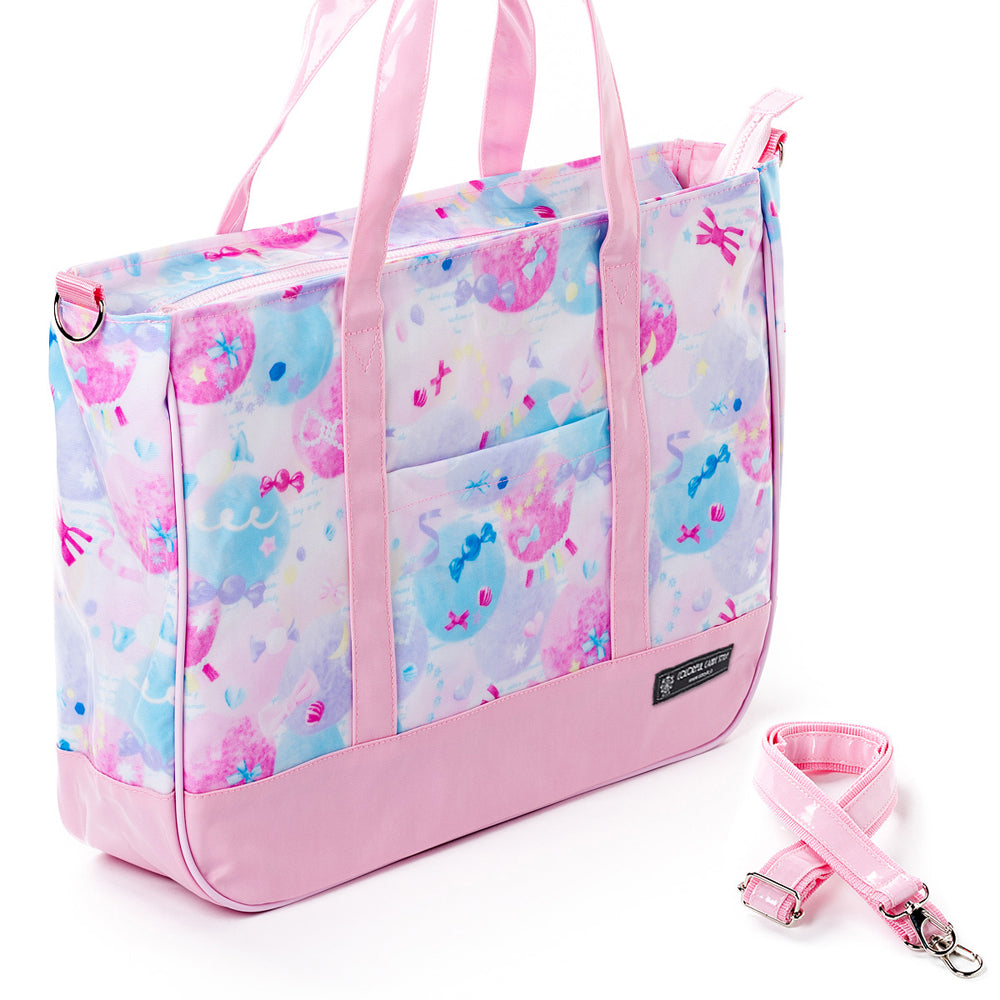 レッスンバッグ マチ付きファスナー ふわふわキュートなキャンディポップ