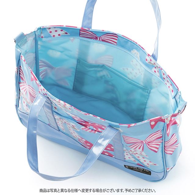 [SALE: 50% OFF] Lesson Bag Zipper with Gusset Large Ribbon Collection Swaying in Aqua 