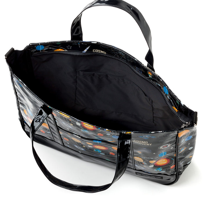 [SALE: 50% OFF] Lesson Bag Gusset Zipper Solar System Planets and Cosmo Planetarium (Black) 