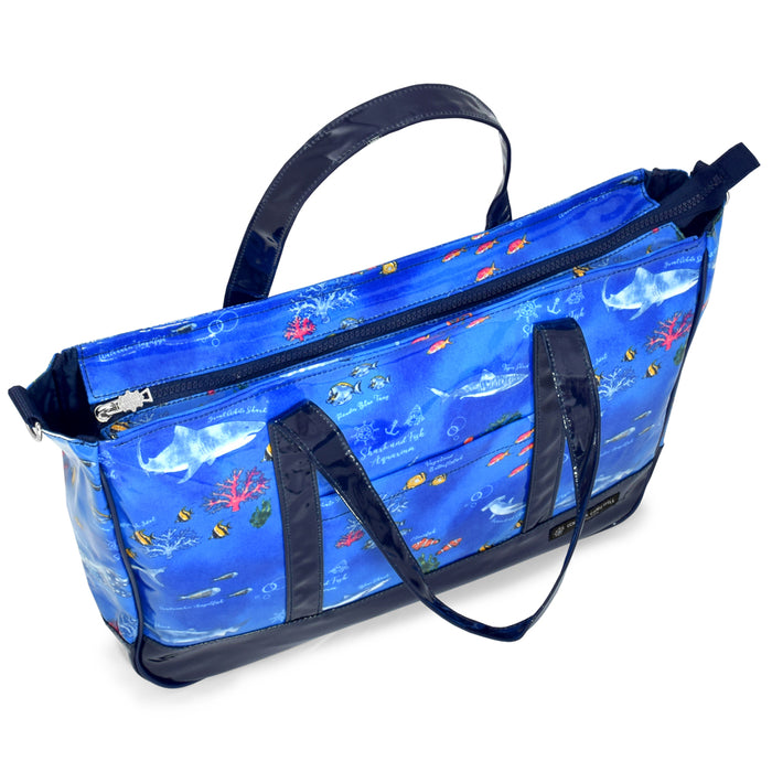 [SALE: 30% OFF] Lesson Bag Gusset Zipper Blue Lagoon 
