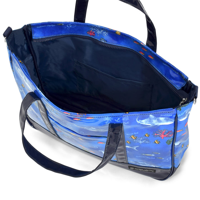 [SALE: 30% OFF] Lesson Bag Gusset Zipper Blue Lagoon 