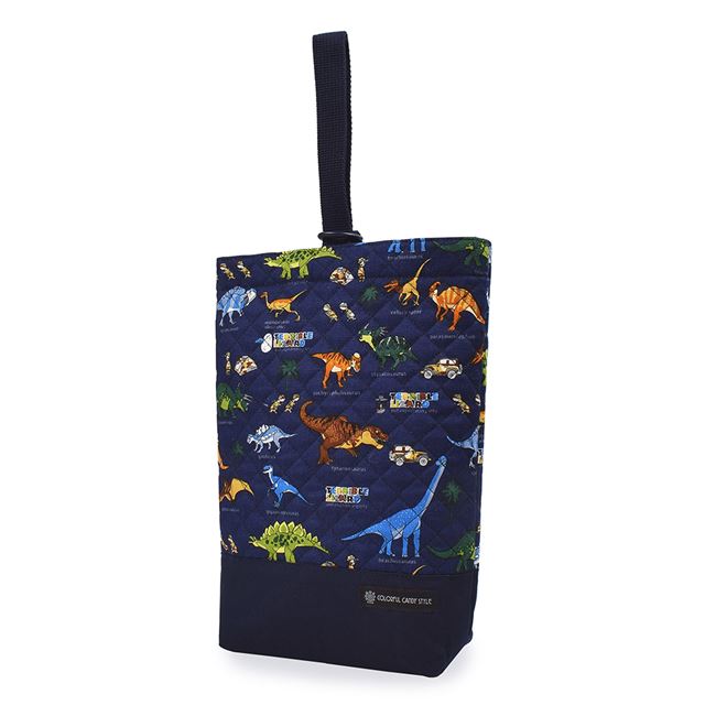 17ハンドメイドシューズケースシューズ袋恐竜北欧男の子