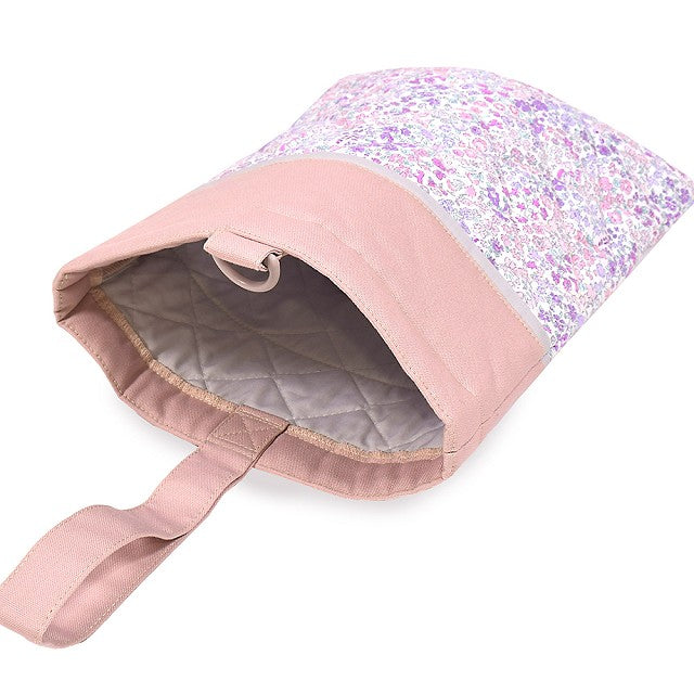 Shoes case quilted (with name tag) floral mist 