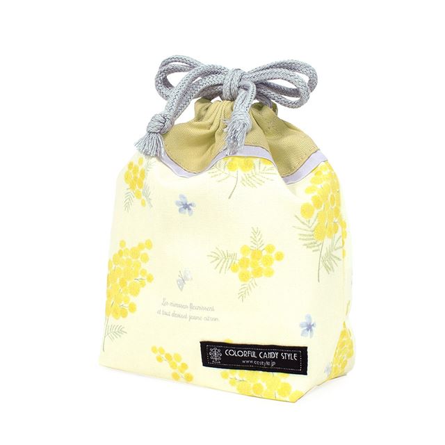 Purse small cup bag (with name tag) Mimosa Fleur 