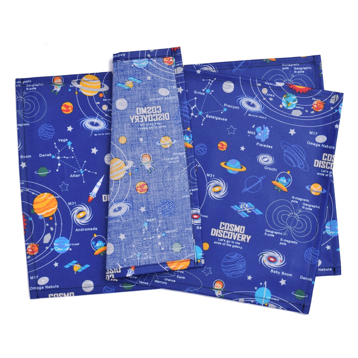 Placemat Laminate (25cm x 35cm) Set of 2 Solar System Planets and Cosmo Planetarium (Royal Blue) 