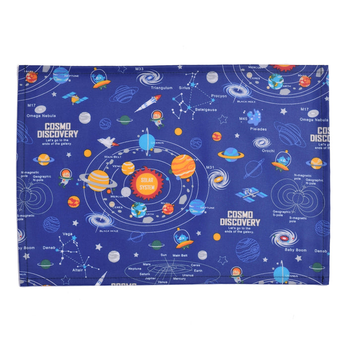 Placemat Laminate (25cm x 35cm) Set of 2 Solar System Planets and Cosmo Planetarium (Royal Blue) 