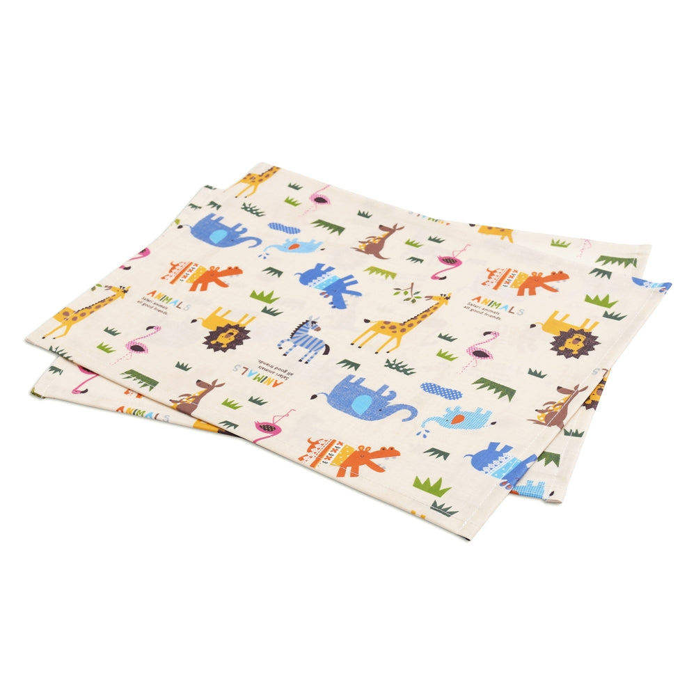 Placemat Laminated (25cm x 35cm) Set of 2 Savannah Crossing Animal Parade (Generic) 