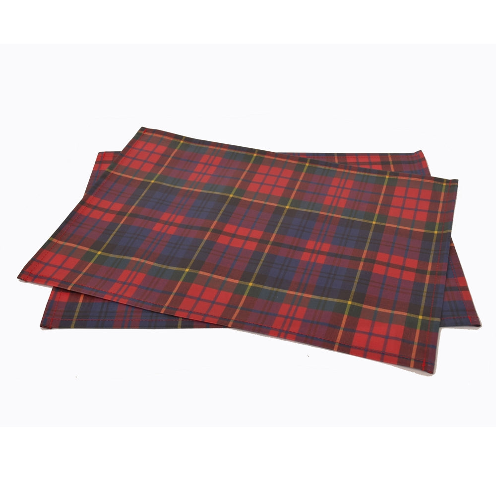 [SALE: 50% OFF] Placemat Laminated (25cm x 35cm) Set of 2 Tartan Check Red (Thin) 