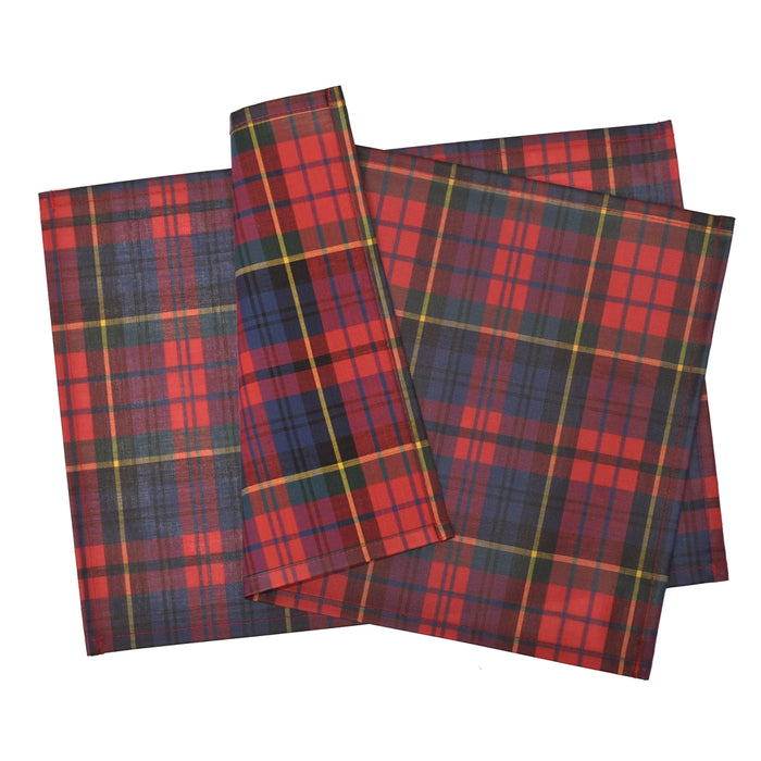 [SALE: 50% OFF] Placemat Laminated (25cm x 35cm) Set of 2 Tartan Check Red (Thin) 