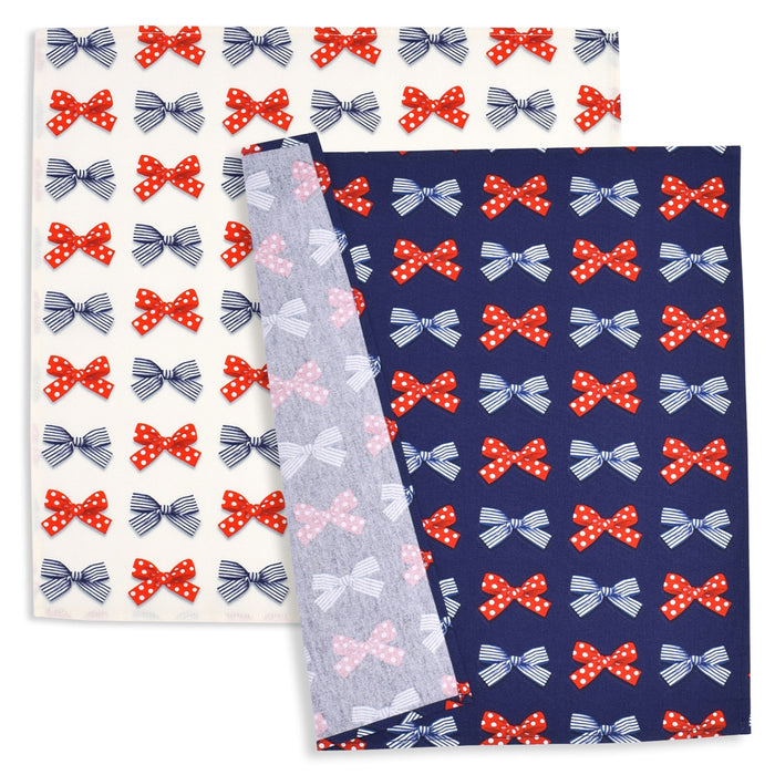 Lunch cloth/lunch napkin (45cm x 45cm) set of 2 different patterns French ribbon set 