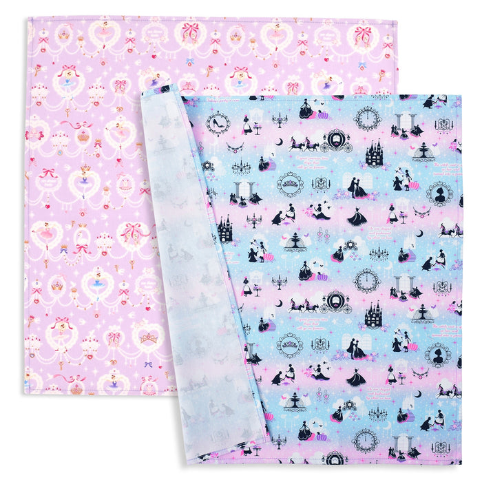 Lunch cloth/lunch napkin (45cm x 45cm) set of 2 different patterns Cinderella and ballerina set 