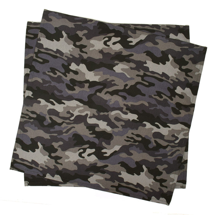 Lunch cloth/lunch napkin (45cm x 45cm) set of 2, camouflage, gray 
