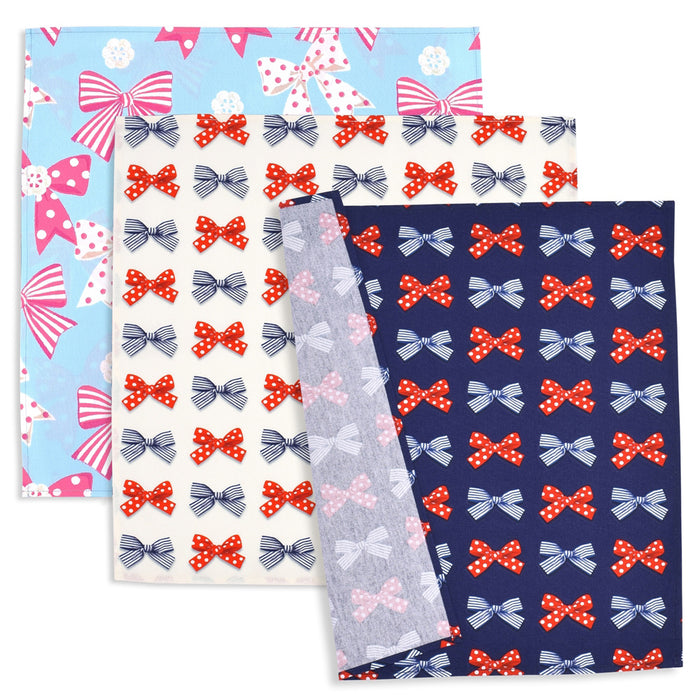 Lunch cloth/lunch napkin (45cm x 45cm) 3-piece set with different patterns French ribbon collection set 