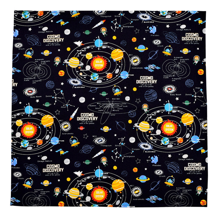 [SALE: 30% OFF] Lunch cloth/lunch napkin (45cm x 45cm) 3-piece set with different patterns Dinosaur/planet/train set 