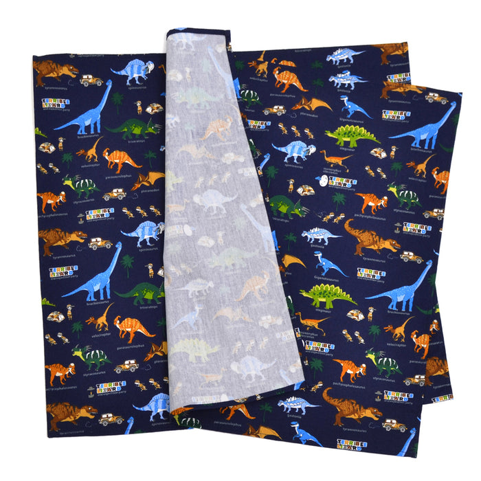 Lunch cloth/lunch napkin (45cm x 45cm) Set of 2 Discovery! Exploration! Dinosaur Continent (Navy) 