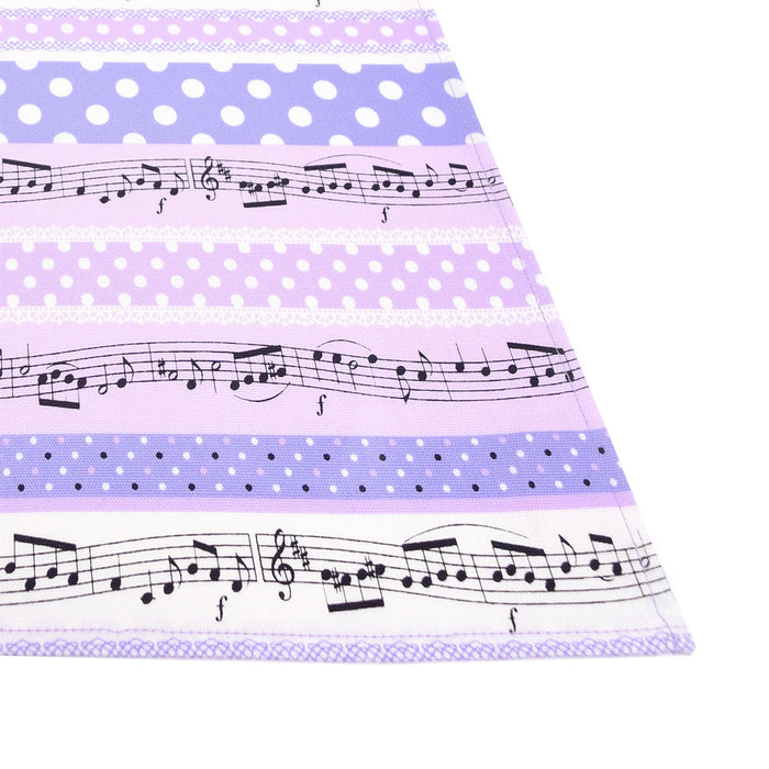 [SALE: 50% OFF] Set of 2 lunch cloths and lunch napkins (45cm x 45cm) Playing melody popping polka dot rhythm (lavender) 