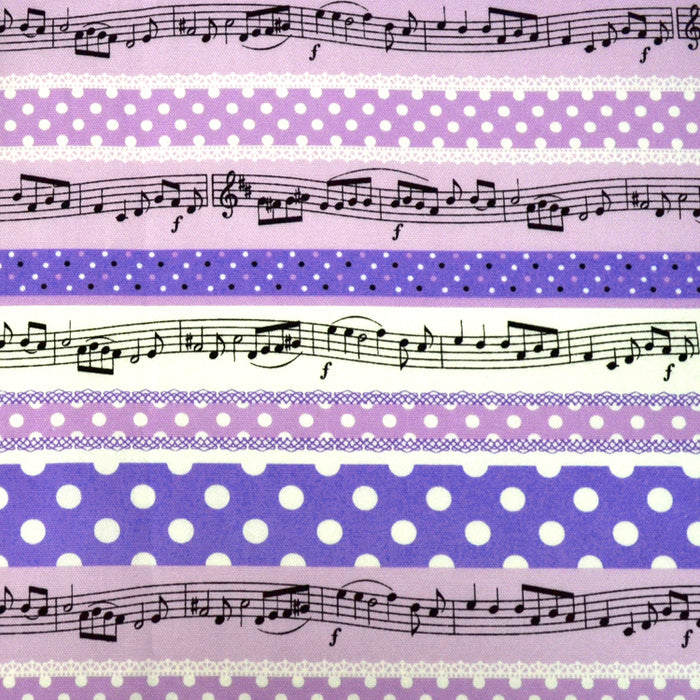 [SALE: 50% OFF] Set of 2 lunch cloths and lunch napkins (45cm x 45cm) Playing melody popping polka dot rhythm (lavender) 