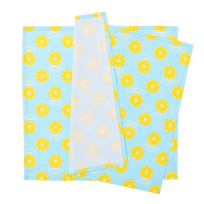 [SALE: 50% OFF] Set of 2 lunch cloths and lunch napkins (45cm x 45cm) Citron Lemonade 