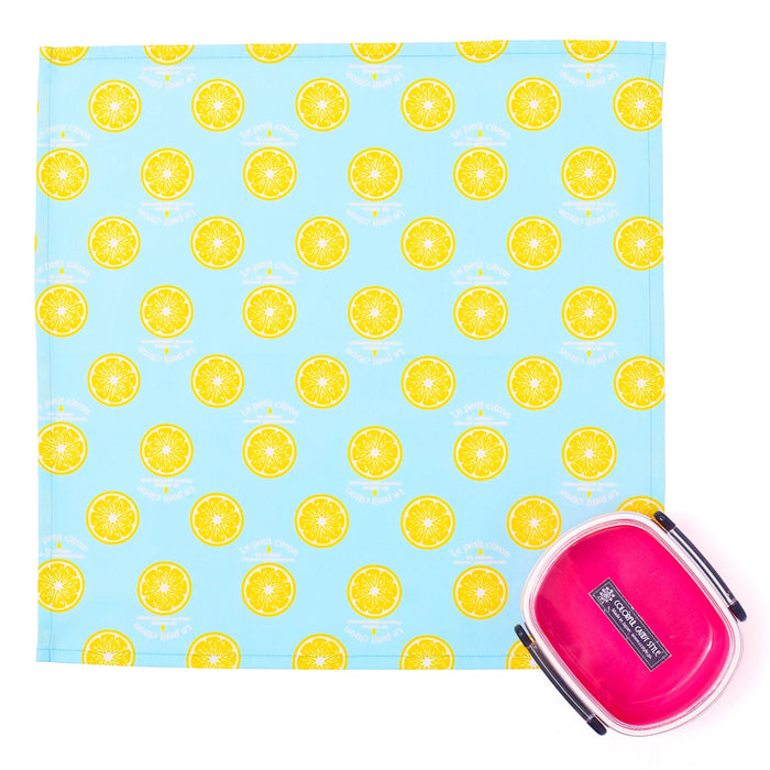 [SALE: 50% OFF] Set of 2 lunch cloths and lunch napkins (45cm x 45cm) Citron Lemonade 