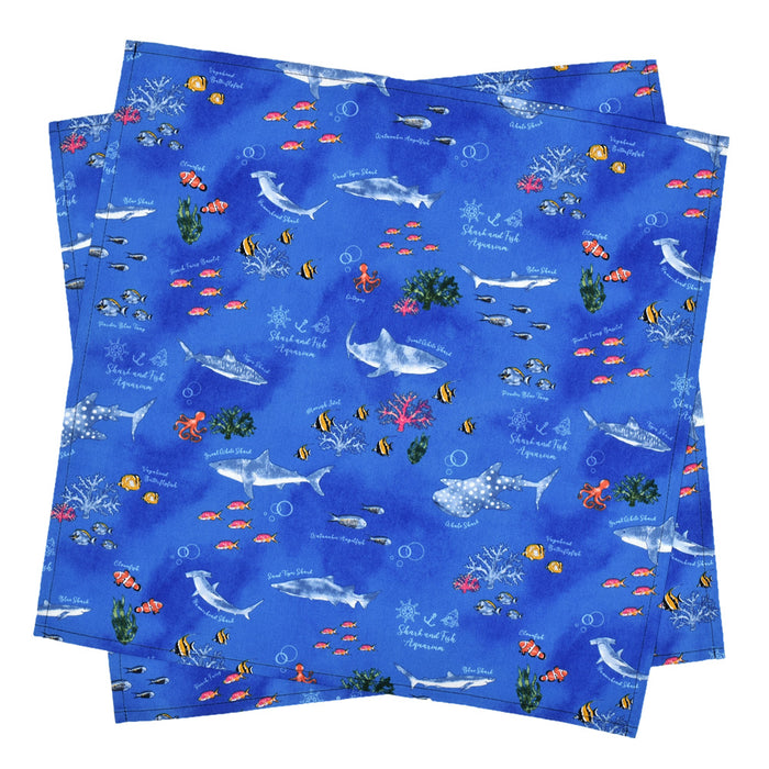 Lunch cloth/lunch napkin (45cm x 45cm) set of 2 Blue Lagoon