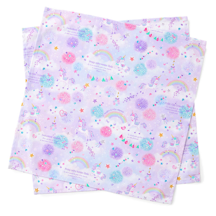 Lunch cloth/lunch napkin (45cm x 45cm) set of 2 Unicorn Fantasy 