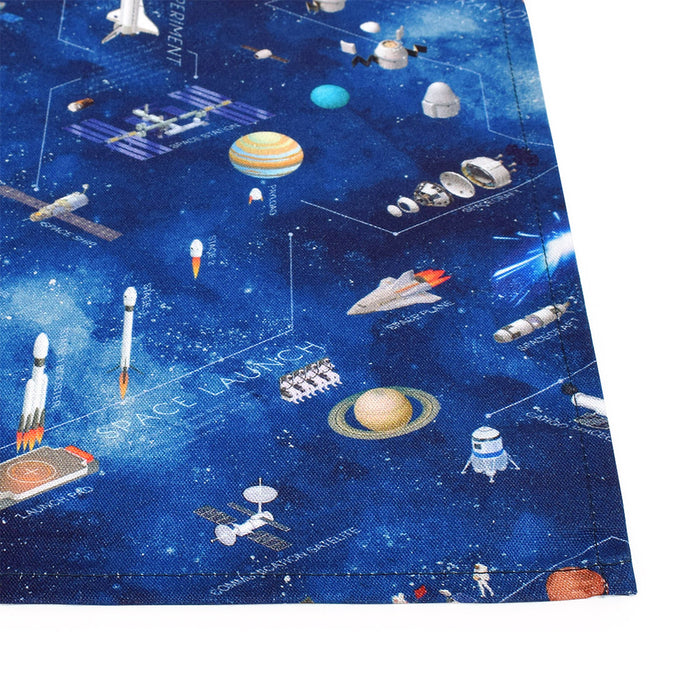 Lunch cloth and lunch napkin (45cm x 45cm) Set of 2 Future planetary exploration and spacecraft 