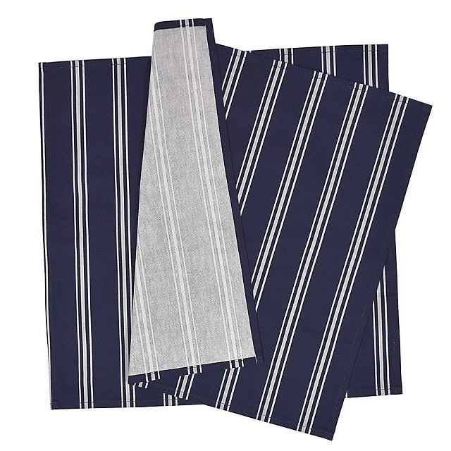 LAURA ASHLEY Lunch Cloth/Nuffkin (45cm x 45cm) Set of 2 Farnworth Stripe 
