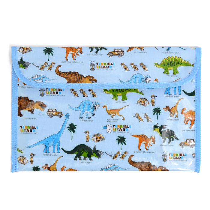 [SALE: 50% OFF] Contact bag (B5 size) Discovery! Exploration! Dinosaur Continent (light blue) 