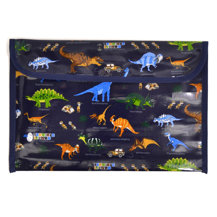 [SALE: 50% OFF] Contact bag (B5 size) Discovery! Exploration! Dinosaur Continent (Navy) 