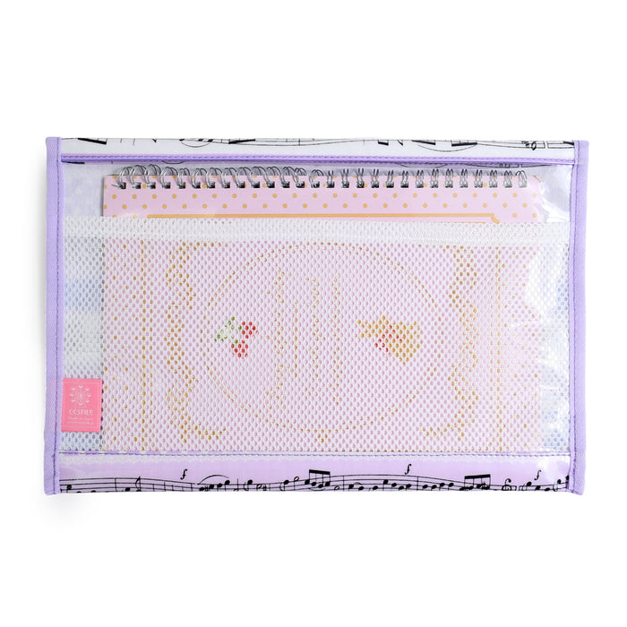 [SALE: 50% OFF] Contact bag (B5 size) Playing melody popping polka dot rhythm (lavender) 