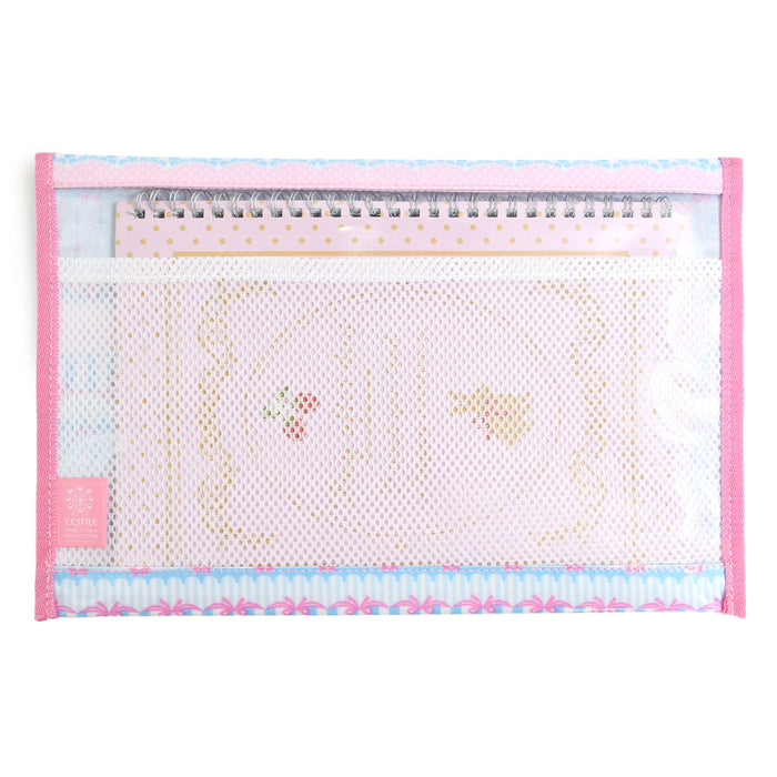 [SALE: 30% OFF] Contact bag (B5 size) lace tulle and merry-go-round (light blue) 