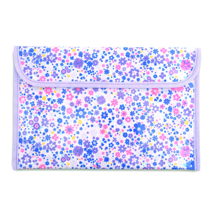 Communication bag (B5 size) Airy shower with flower pattern (lavender) 