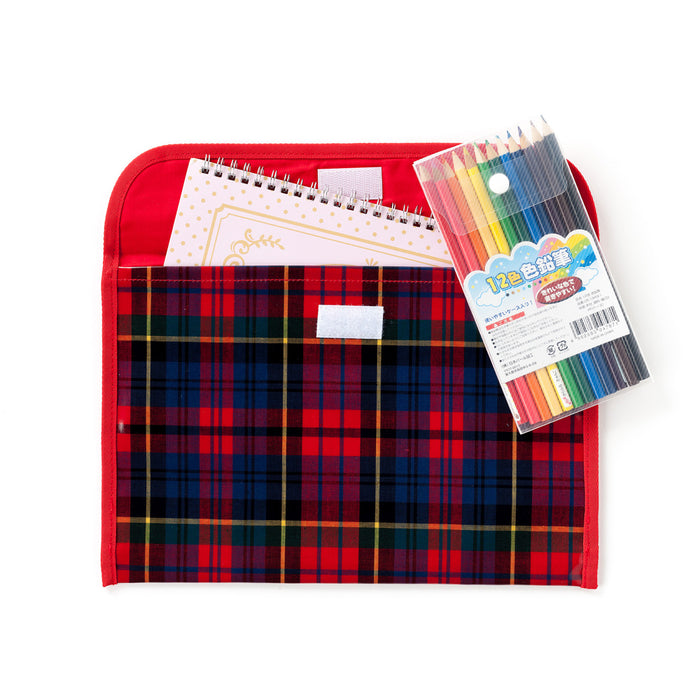[SALE: 50% OFF] Contact bag (B5 size) Tartan check red 