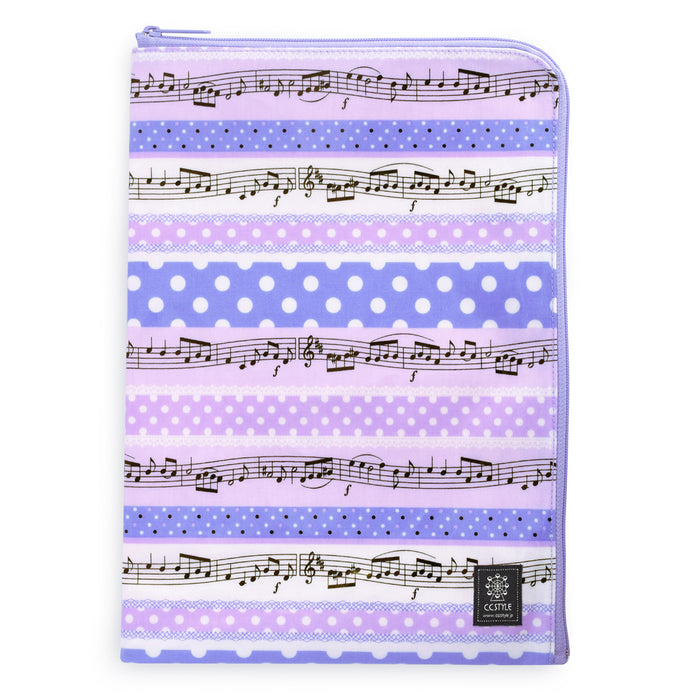 Contact bag (A4 size) Playing melody popping polka dot rhythm (lavender) 
