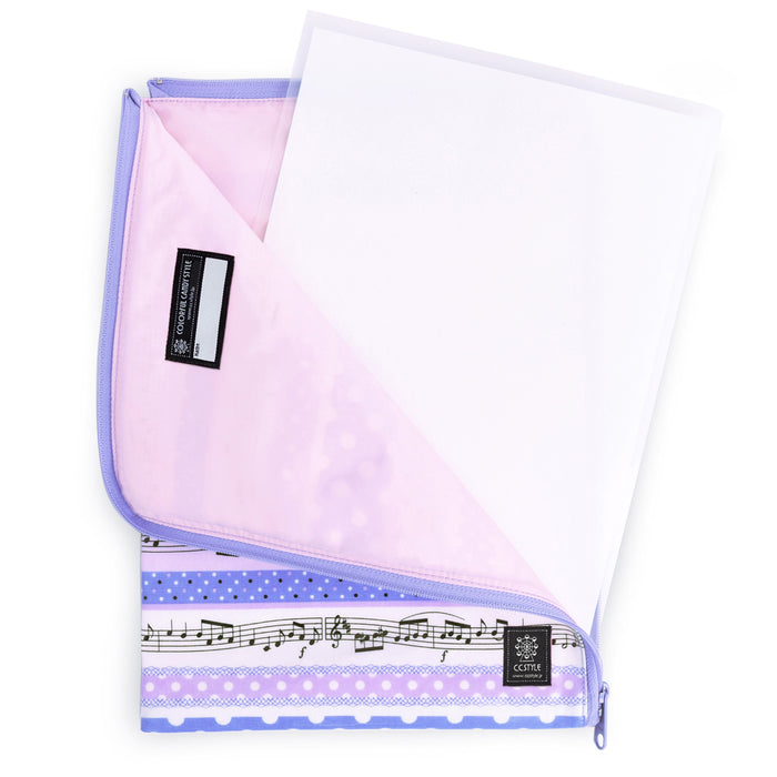 Contact bag (A4 size) Playing melody popping polka dot rhythm (lavender) 