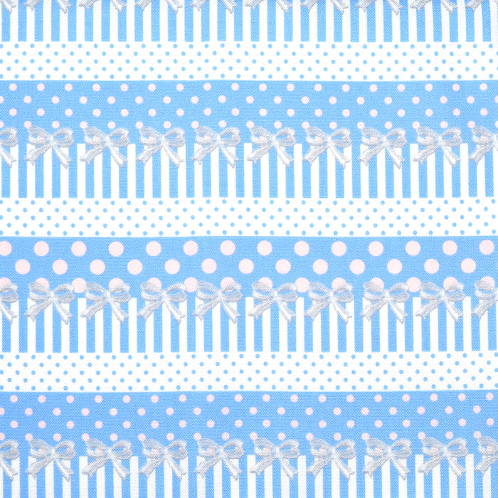 Contact bag (A4 size) Fascinated by polka dots and lace ribbons (light blue) 