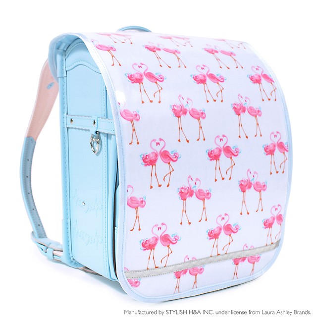 LAURA ASHLEY school bag cover with reflector (reflector) Pretty Flamingo 