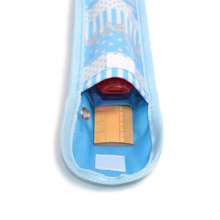 [SALE: 30% OFF] Recorder case fascinated by polka dots and lace ribbons (light blue) 