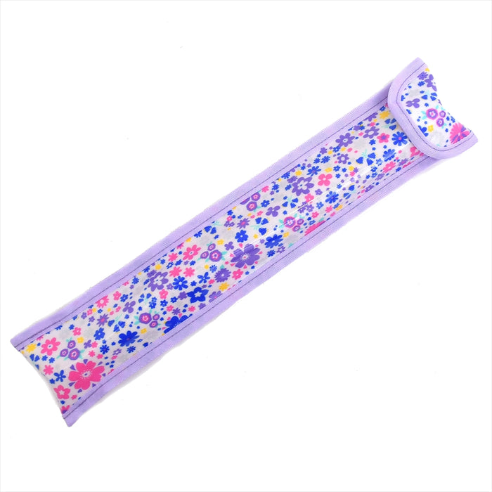 Recorder case Airy shower with flower pattern (lavender) 